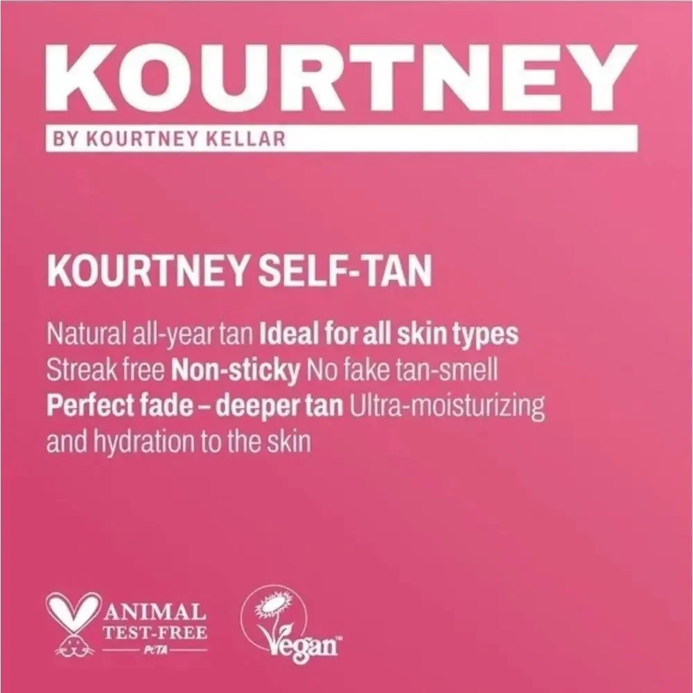 KOURTNEY Instant Self Tan Hyaluronic Acid Mousse Medium Clear DHA Fragrance Free